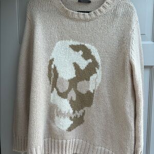 Wooden ships skull oversized sweater